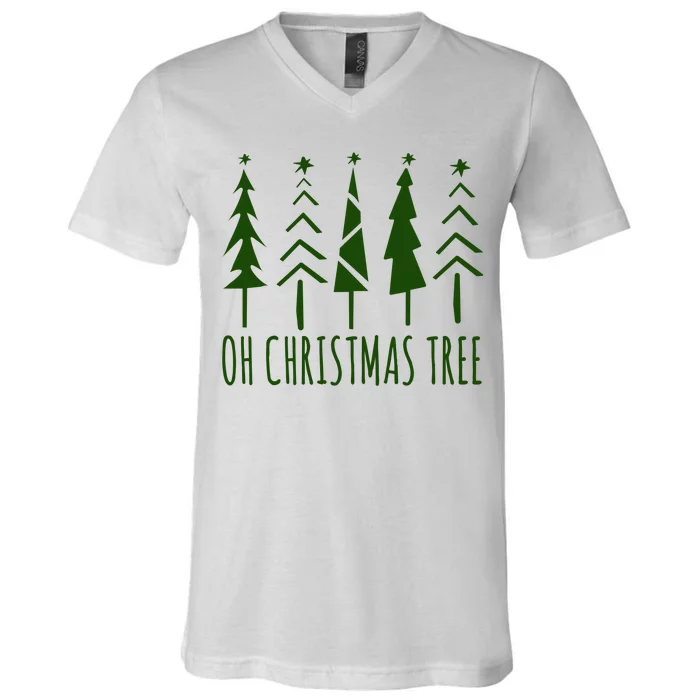 Oh Christmas Tree Festive Holiday V-Neck T-Shirt