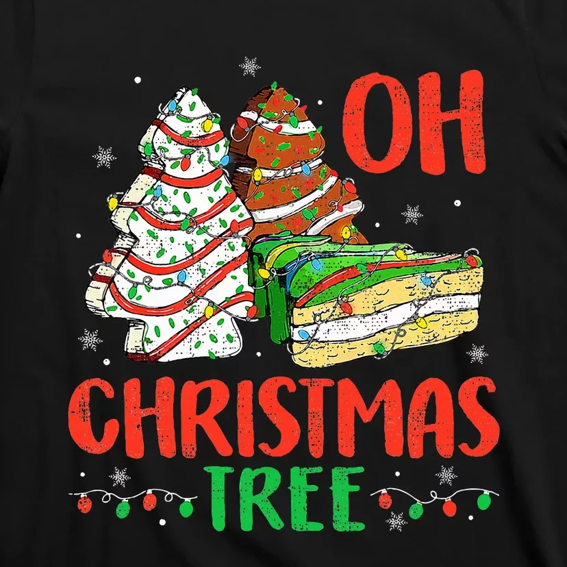 Oh Christmas Tree Cakes Debbie Becky Jen Cake Lovers T-Shirt