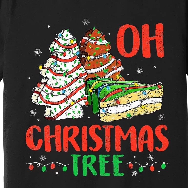 Oh Christmas Tree Cakes Debbie Becky Jen Cake Lovers Premium T-Shirt