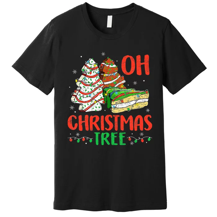 Oh Christmas Tree Cakes Debbie Becky Jen Cake Lovers Premium T-Shirt