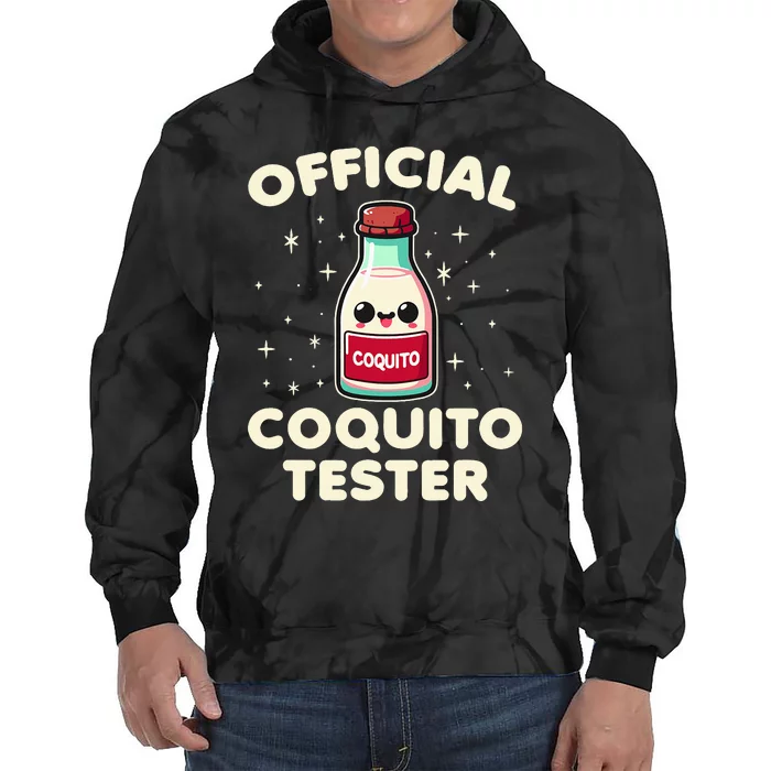 O.fficial Coquito Tester  Puerto Rican Coquito Christmas Tie Dye Hoodie