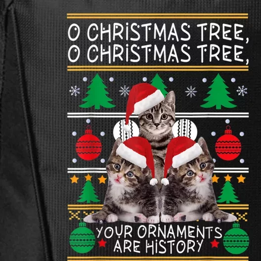 Oh Christmas Tree Your Ornaments Are Hirstory Cat Christmas Pajama City Backpack