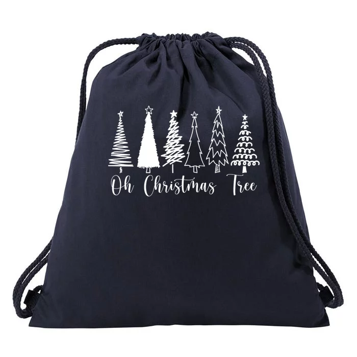 Oh Christmas Tree Holiday Drawstring Bag