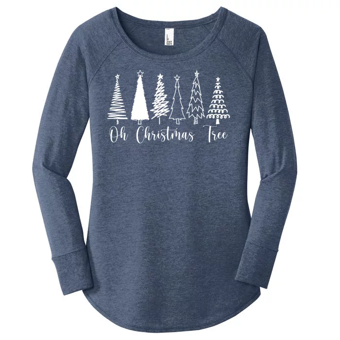 Oh Christmas Tree Holiday Women's Perfect Tri Tunic Long Sleeve Shirt