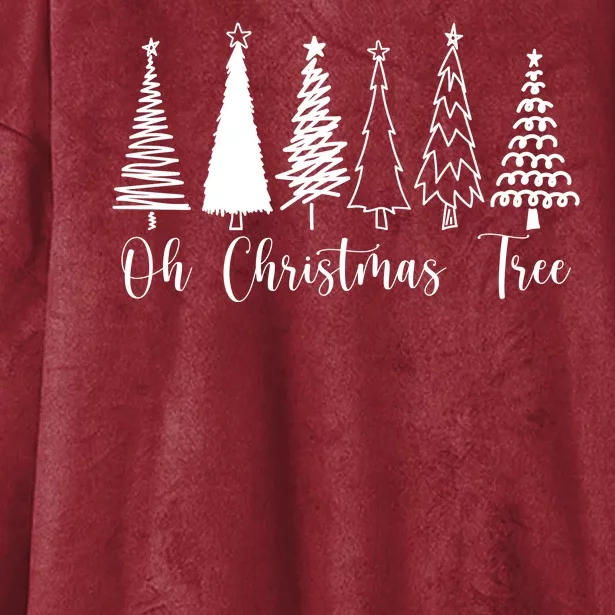 Oh Christmas Tree Holiday Hooded Wearable Blanket