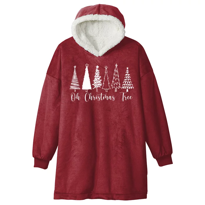 Oh Christmas Tree Holiday Hooded Wearable Blanket