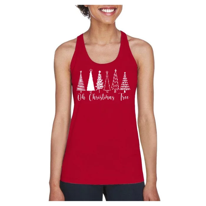 Oh Christmas Tree Holiday Women's Racerback Tank