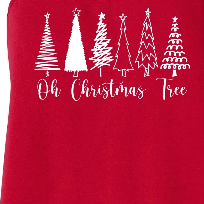 Oh Christmas Tree Holiday Women's Racerback Tank