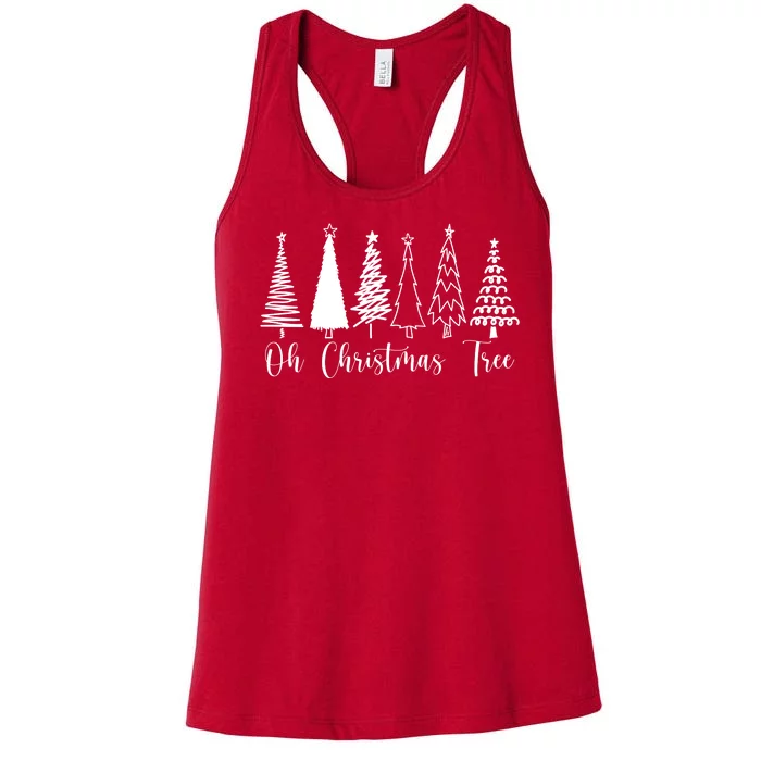 Oh Christmas Tree Holiday Women's Racerback Tank