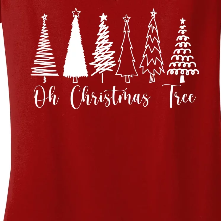 Oh Christmas Tree Holiday Women's V-Neck T-Shirt