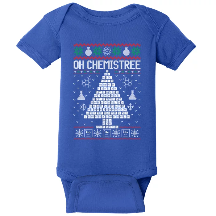 Oh Chemist Tree Merry Chemistree Chemistry Ugly Christmas Meaningful Gift Baby Bodysuit