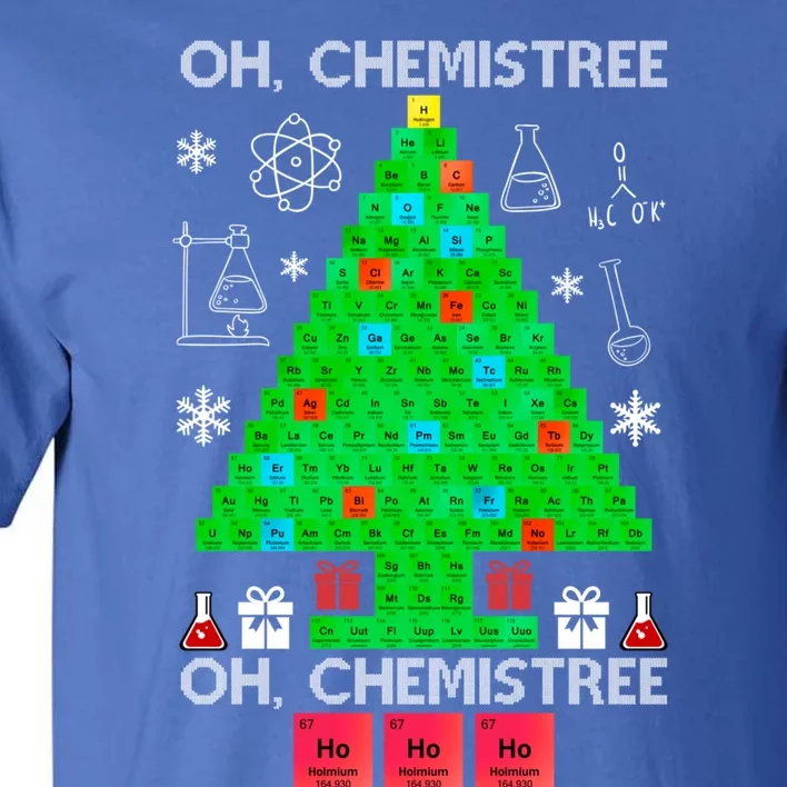 Oh Chemist Tree Chemistree Funny Science Chemistry Christmas Gift Tall T-Shirt