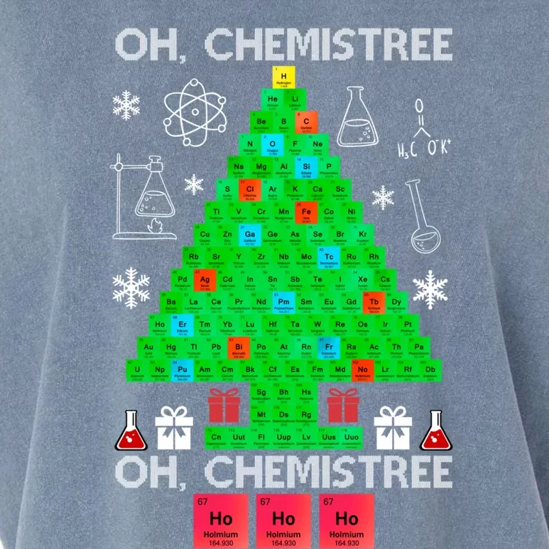 Oh Chemist Tree Chemistree Funny Science Chemistry Christmas Gift Garment-Dyed Women's Muscle Tee