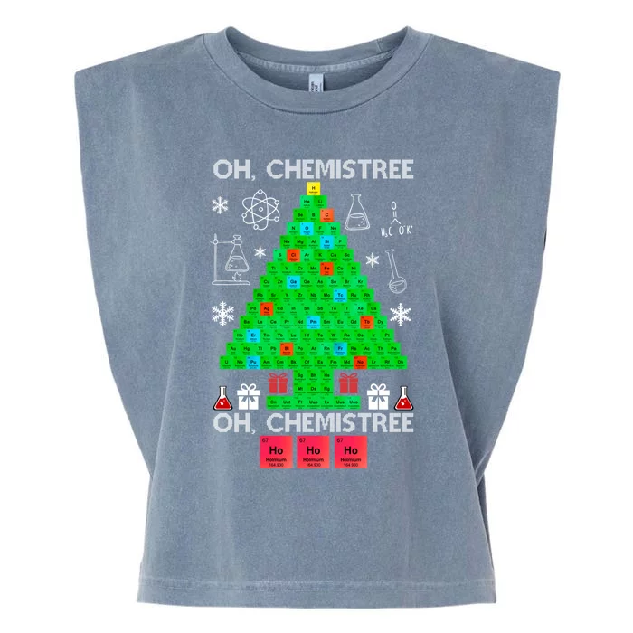 Oh Chemist Tree Chemistree Funny Science Chemistry Christmas Gift Garment-Dyed Women's Muscle Tee