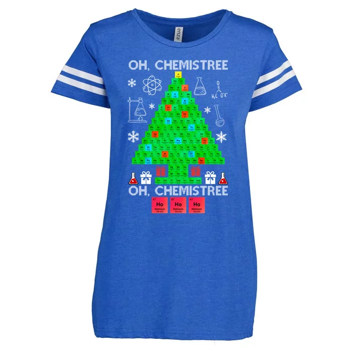 Oh Chemist Tree Chemistree Funny Science Chemistry Christmas Gift Enza Ladies Jersey Football T-Shirt