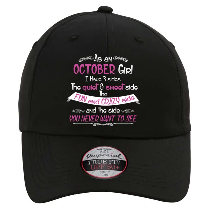 October Girl Sweet But Crazy Funny Birthday The Original Performance Cap