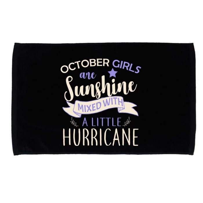 October Girls Are Sunshine Mixed With Hurricane Microfiber Hand Towel