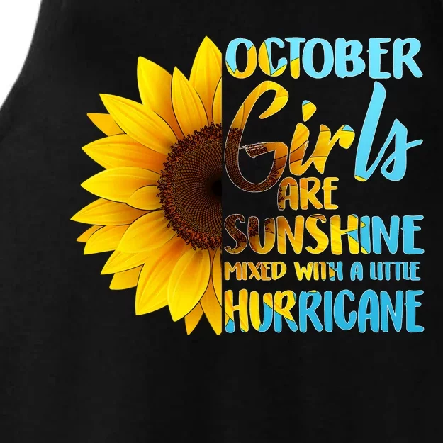 October Girls Sunflower Ladies Tri-Blend Wicking Tank