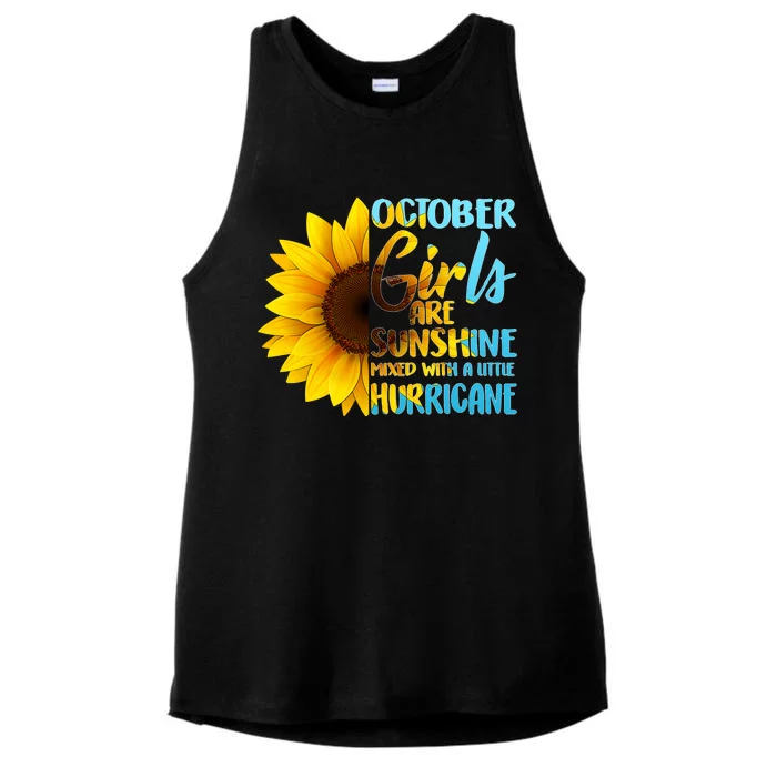 October Girls Sunflower Ladies Tri-Blend Wicking Tank