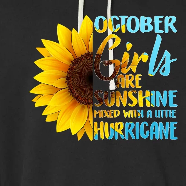 October Girls Sunflower Garment-Dyed Fleece Hoodie