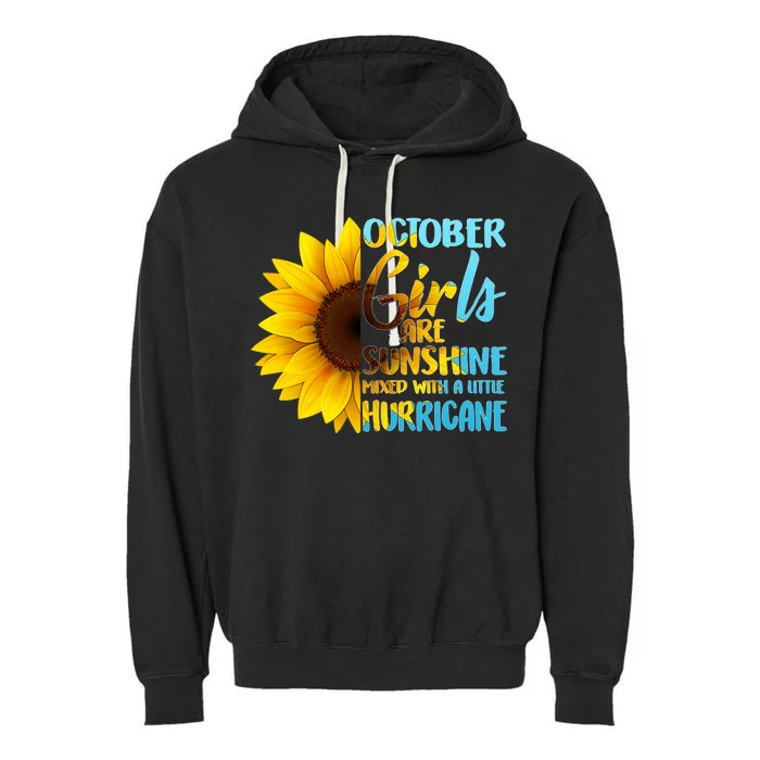 October Girls Sunflower Garment-Dyed Fleece Hoodie