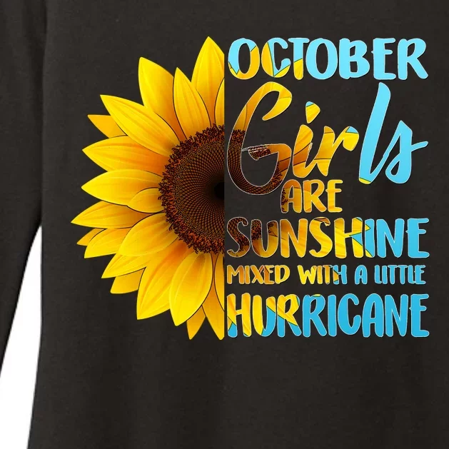 October Girls Sunflower Womens CVC Long Sleeve Shirt