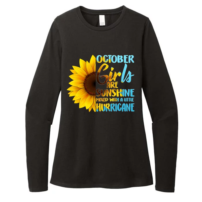 October Girls Sunflower Womens CVC Long Sleeve Shirt