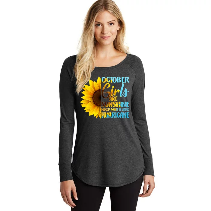 October Girls Sunflower Women's Perfect Tri Tunic Long Sleeve Shirt