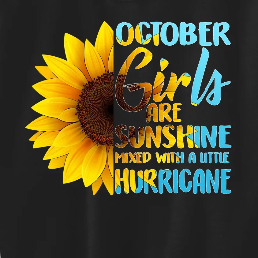 October Girls Sunflower Kids Sweatshirt