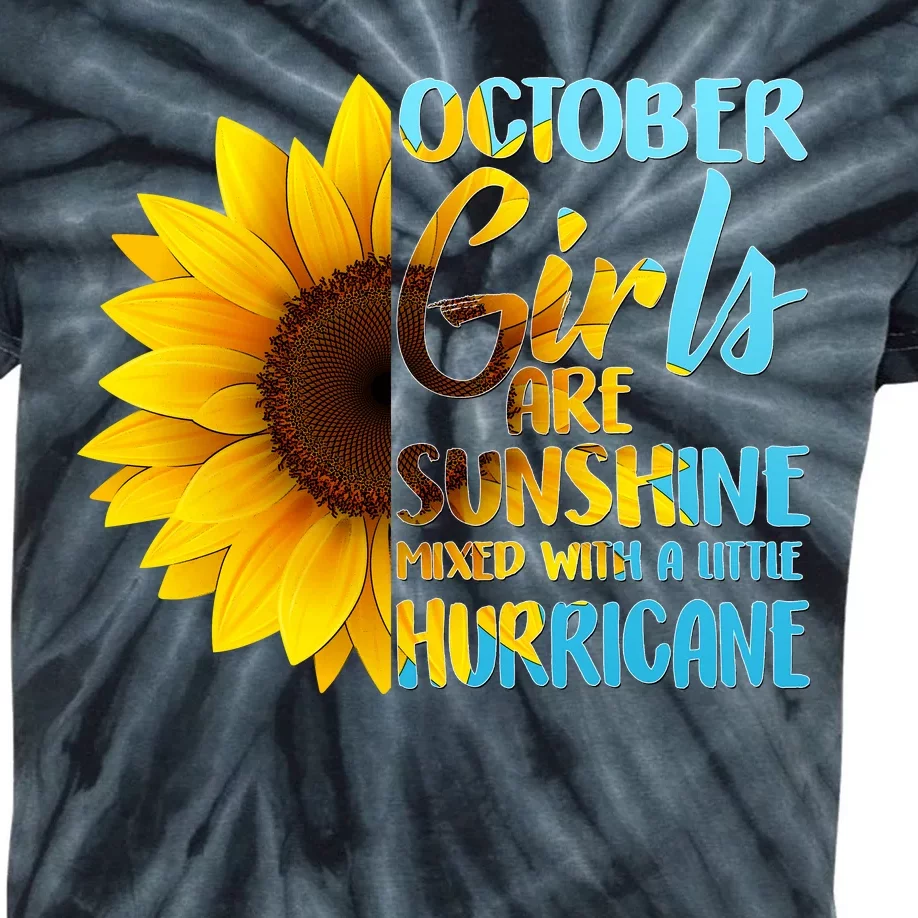 October Girls Sunflower Kids Tie-Dye T-Shirt