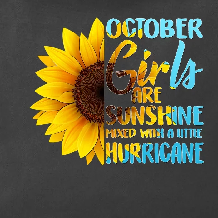 October Girls Sunflower Zip Tote Bag