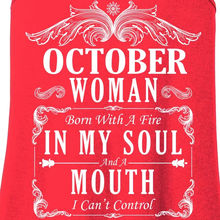 October Woman Funny Birthday Ladies Essential Tank