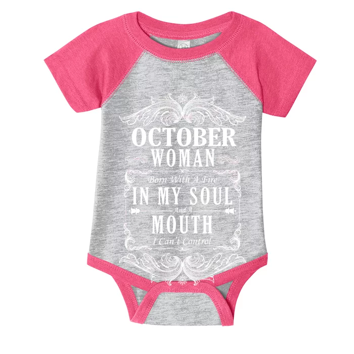 October Woman Funny Birthday Infant Baby Jersey Bodysuit