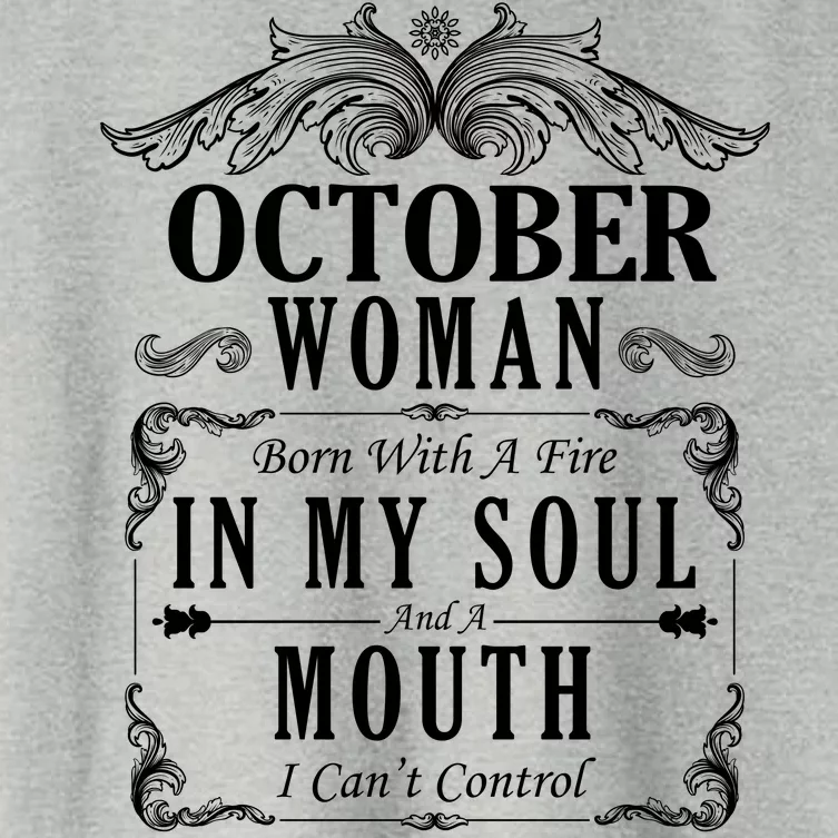 October Woman Funny Birthday Women's Crop Top Tee