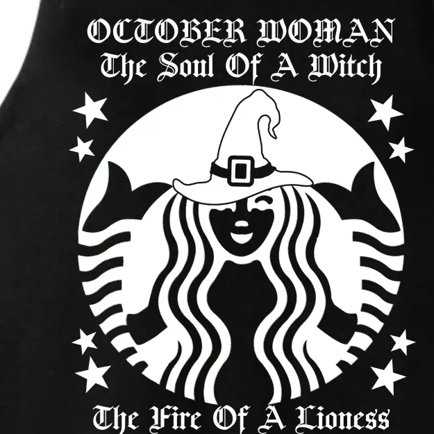 October Woman Soul Of A Witch Fire Of Lioness Ladies Tri-Blend Wicking Tank