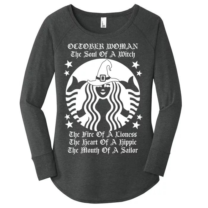 October Woman Soul Of A Witch Fire Of Lioness Women's Perfect Tri Tunic Long Sleeve Shirt