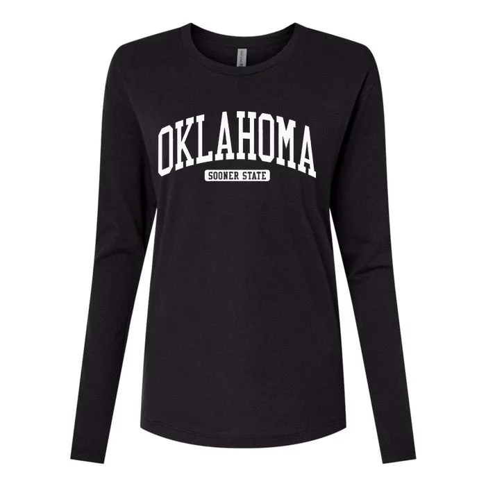 Oklahoma College University Style Womens Cotton Relaxed Long Sleeve T-Shirt