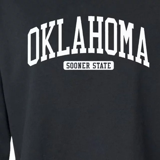 Oklahoma College University Style Cropped Pullover Crew