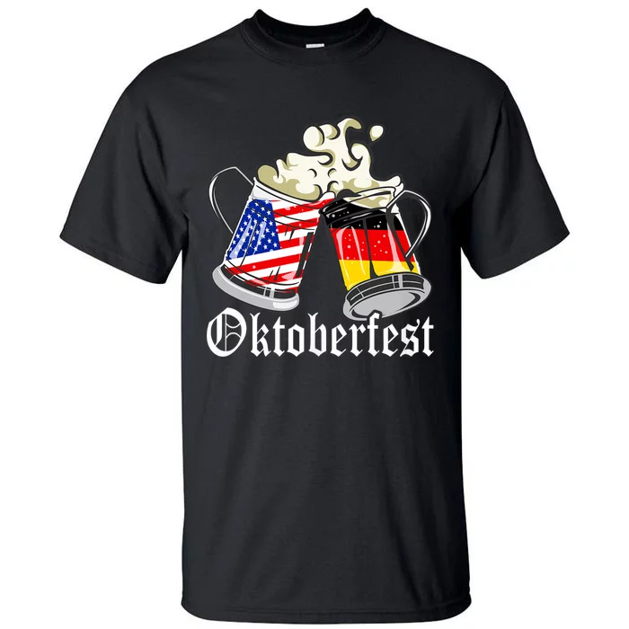 Oktoberfest Cheers Usa Germany Flags Tall T-Shirt