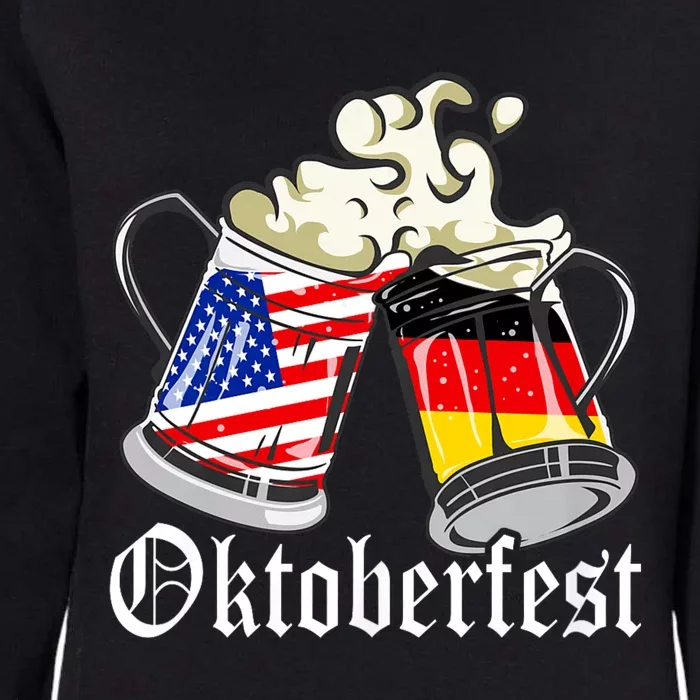 Oktoberfest Cheers Usa Germany Flags Womens California Wash Sweatshirt