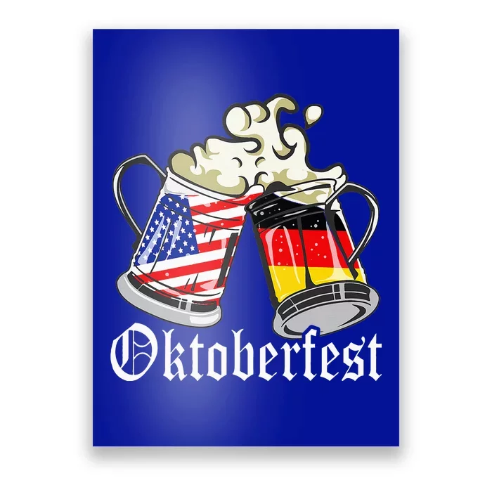 Oktoberfest Cheers Usa Germany Flags Poster