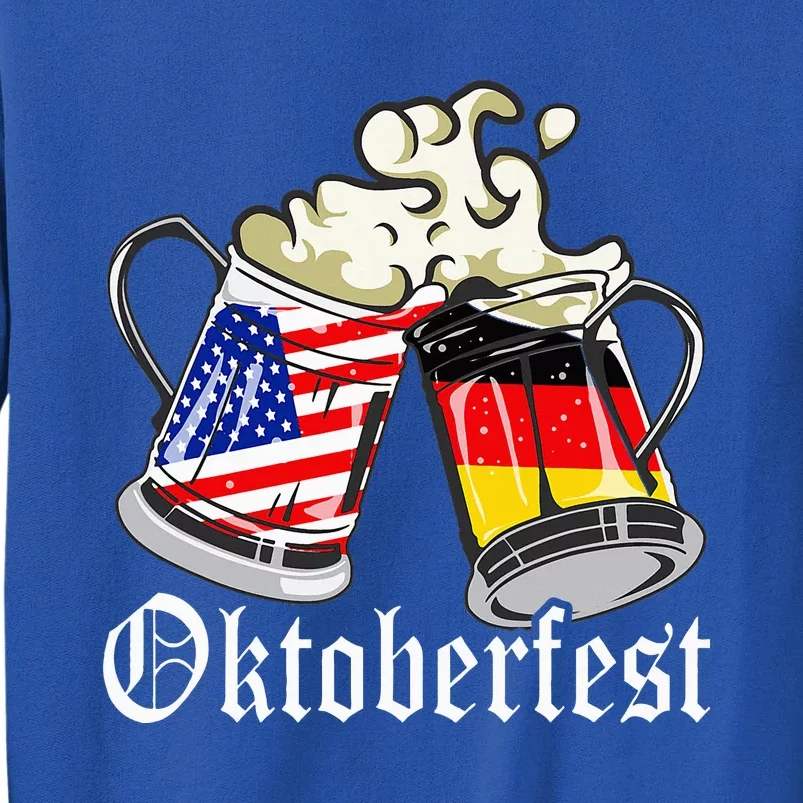 Oktoberfest Cheers Usa Germany Flags Tall Sweatshirt