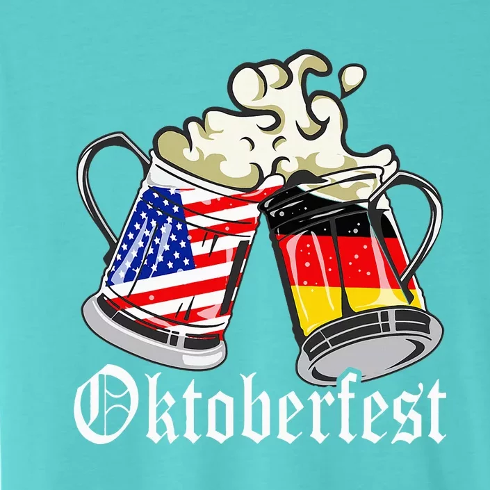 Oktoberfest Cheers Usa Germany Flags ChromaSoft Performance T-Shirt