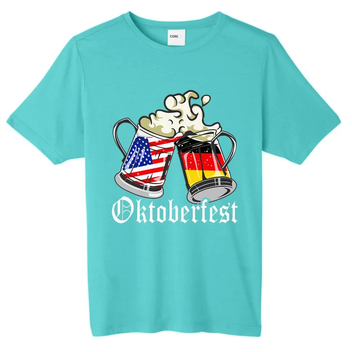 Oktoberfest Cheers Usa Germany Flags ChromaSoft Performance T-Shirt