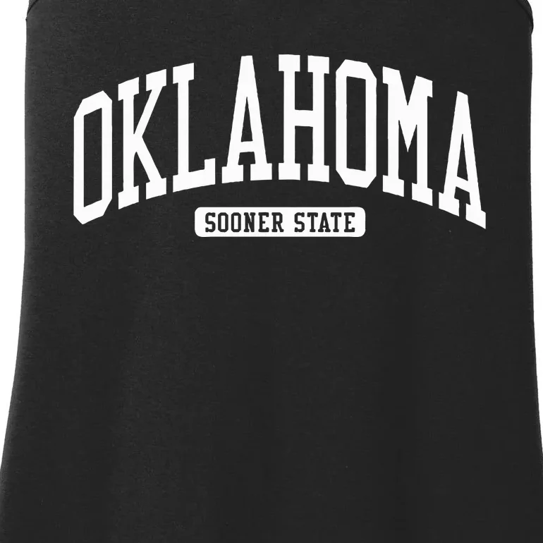 Oklahoma College U.N.I.V.E..R.S.I.T.Y Style Ladies Essential Tank