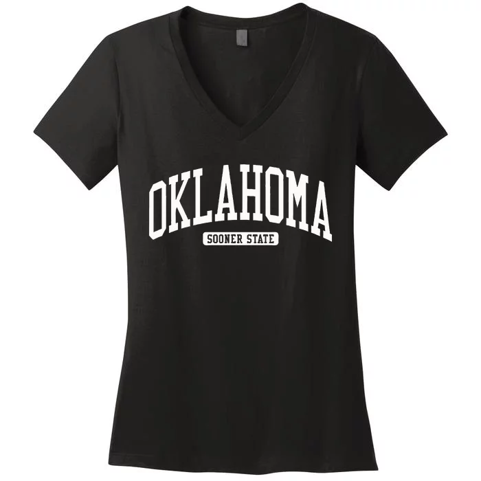 Oklahoma College U.N.I.V.E..R.S.I.T.Y Style Women's V-Neck T-Shirt