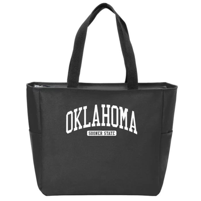 Oklahoma College U.N.I.V.E..R.S.I.T.Y Style Zip Tote Bag