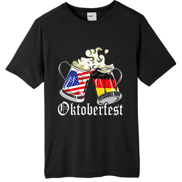 Oktoberfest Cheers Usa Germany Flags ChromaSoft Performance T-Shirt