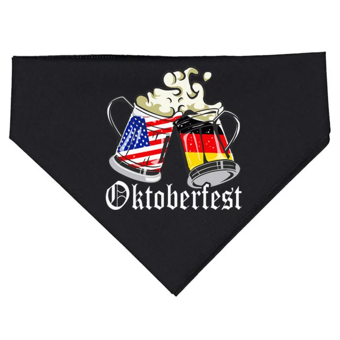 Oktoberfest Cheers Usa Germany Flags USA-Made Doggie Bandana