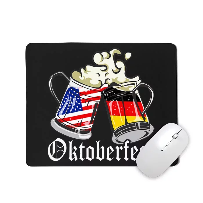 Oktoberfest Cheers Usa Germany Flags Mousepad